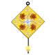 Yellow Ceramic Floral Tile Hook 